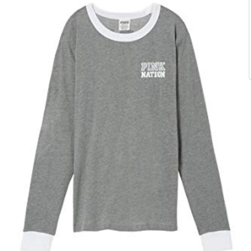 VS Pink Nation Grey Long sleeve shirt